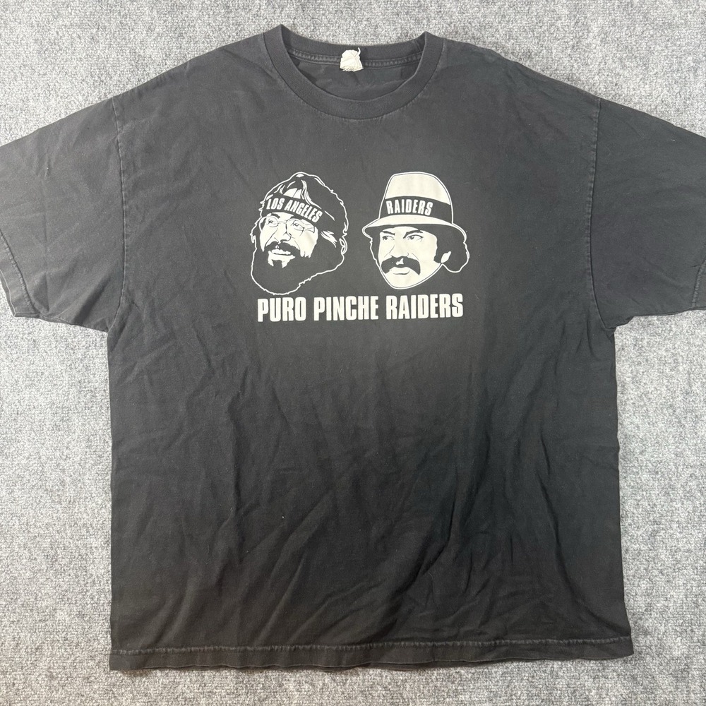 Vintage Puro Pinche Los Angeles Raiders Graphic T-Shirt Men's 2XL Cheech Chong